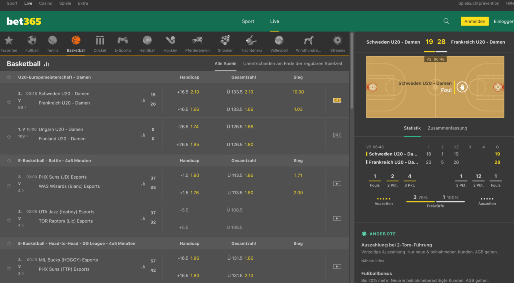 Bet365 Schweiz - Sportswetten